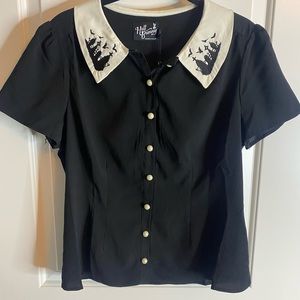 Hello Bunny Goth Button Up